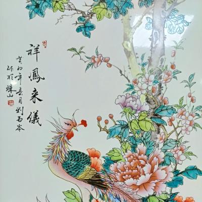 TRANH SỨ KHUNG GỖ - BÁCH ĐIỂU TRIỀU PHƯỢNG
